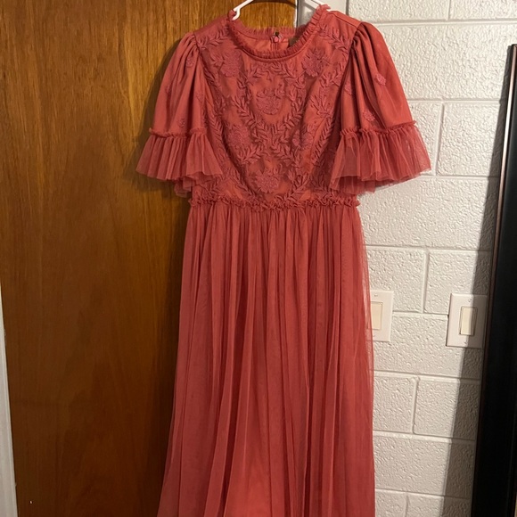 JessaKae Dresses & Skirts - JessaKae Dusty Pink Embroidered Dress